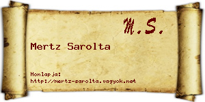 Mertz Sarolta névjegykártya