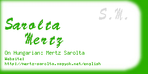 sarolta mertz business card